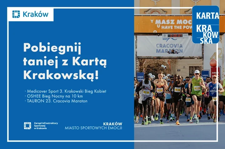 Karta Krakowska daje 10% zniżki - zapisz się na wiosenne biegi