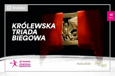 Smok Wawelski na medalu i trofeum, które domknie biegową triadę