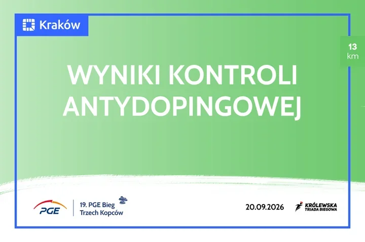 Kontrole po Biegu Trzech Kopców zakończone. Wszystkie próbki negatywne