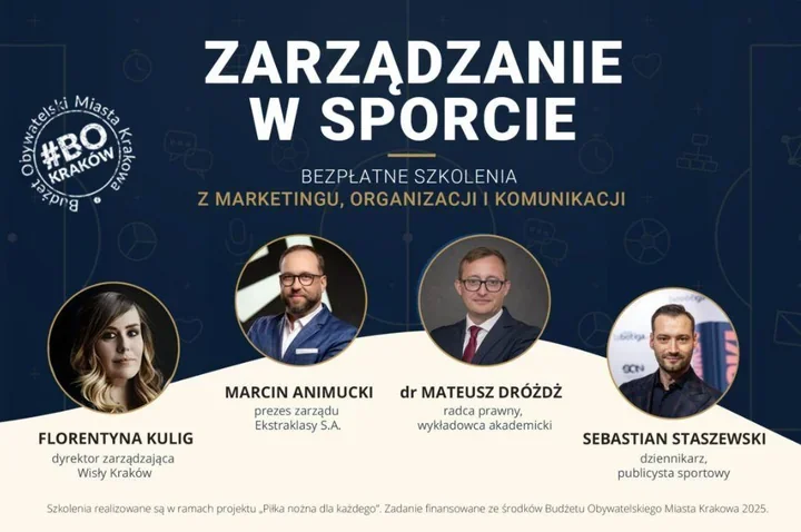 Bezpłatne szkolenia z zarządzania sportem w Krakowie poprowadzą eksperci
