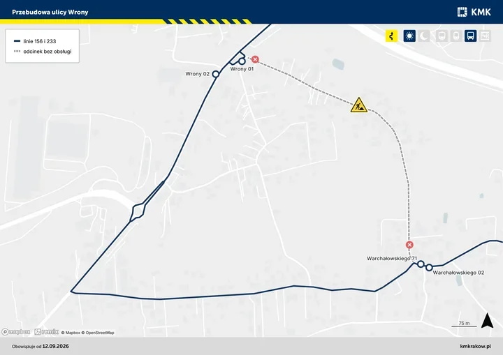 Autobusy 156 i 233 zmienią trasy. Przebudowa ulicy potrwa trzy miesiące