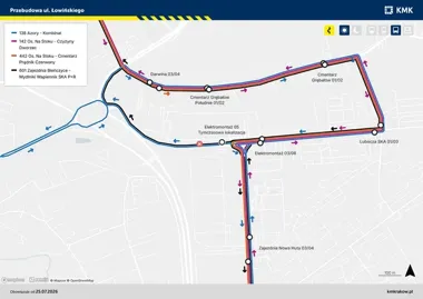 Przebudowa Łowińskiego zmieni trasy autobusów. Kilka przystanków zniknie