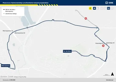 Pętla Zakole bez dojazdu. Zmiany na dwóch liniach autobusowych