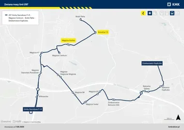 Zamknięcie ulicy zmieni trasy autobusów pod Krakowem