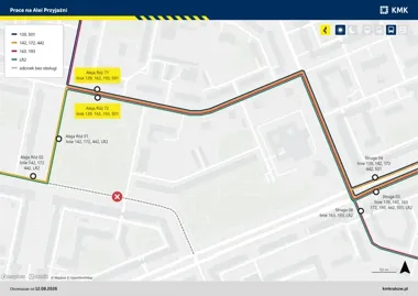 Zamknięta Aleja Przyjaźni zmieni trasy autobusów. Pojawią się nowe przystanki