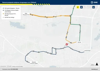 Remont przejazdu na Półłanki zmieni trasy autobusów. Będą objazdy