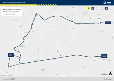 Dwie linie KMK zmienią trasy. Autobusy nie dojadą do części Czułówka