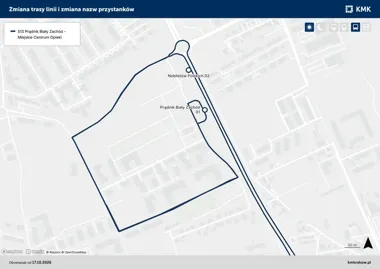 Linia 513 pojedzie nową trasą. Zmieniają się też nazwy przystanków